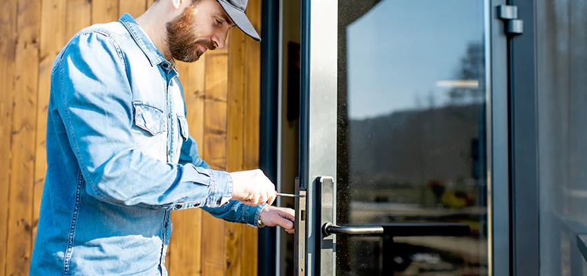 Frameless Glass Storefront Door Locks Replacement in Glen Ellyn